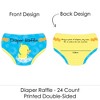 Big Dot of Happiness Ducky Duck - Diaper Shaped Raffle Ticket Inserts - Baby Shower Activities - Diaper Raffle Game - Set of 24 - 2 of 4