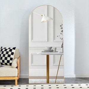 LOVMOR Inch"60"*"16.5"Generation of floor mounted full length mirrors,Golden - 1 of 4