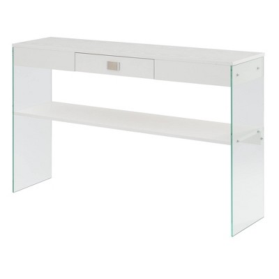 SoHo 1 Drawer Console Table with Shelf White - Breighton Home