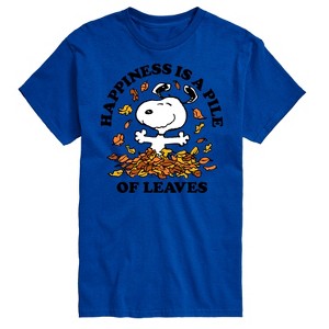 Men's - Peanuts - Happiness Is A Pile Of Leaves Short Sleeve Graphic T-Shirt - 1 of 4