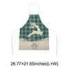 Unique Bargains Christmas Aprons Elk Linen Green Black Beige 21.65"x26.77" 1 Pcs - 3 of 4
