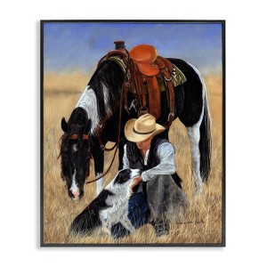 Stupell Industries Cowboy with Dog & Horse Framed Giclee Art - 1 of 4