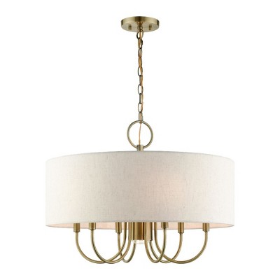 Livex Lighting Blossom 7 - Light Pendant in  Antique Brass