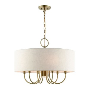 Livex Lighting Blossom 7 - Light Pendant in  Antique Brass - 1 of 2