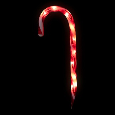 Festive Red and White Lighted Candy Cane Pathway Markers Set of 10