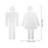 Unique Bargains Self-Adhesive Decor Business Men Women Restroom Sign 1 Set - 2 of 4