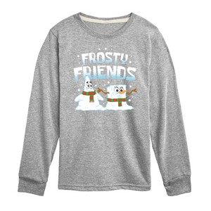 Boys' - SpongeBob SquarePants - Frosty Friends Long Sleeve Graphic T-Shirt - 1 of 4