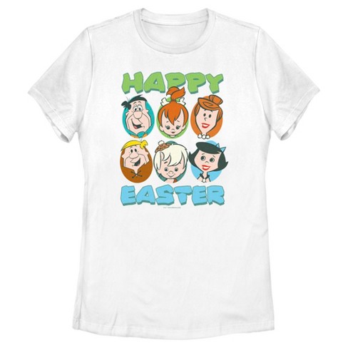 Women's The Flintstones Happy Easter Family Portraits T-Shirt - image 1 of 4