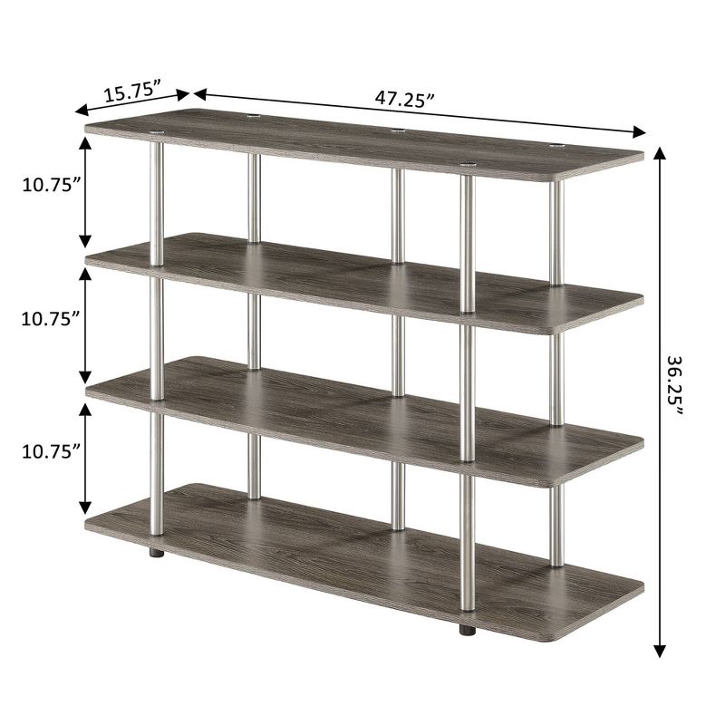 Designs2Go XL Highboy 4 Tier TV Stand for TVs up to 55" - Breighton Home, 4 of 5