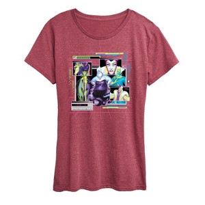 Women's - Disney - Villians Group Vapor Wave Short Sleeve Graphic T-Shirt - 1 of 4