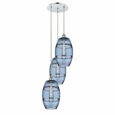 Vaz - 3 Light Cord Hung Multi Pendant In Industrial Style-30.38 Inches Tall and 14.5 Inches Wide