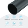 Unique Bargains Water Plumb DIY Crafts High Impact Rigid Round Pipes 8" Length ID 2.73" OD 2.99" Dark Grey - 3 of 4