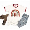 Simply Sage Market Women's Boho Most Wonderful Time Rainbow Short Sleeve Ringer Tee - image 2 of 3