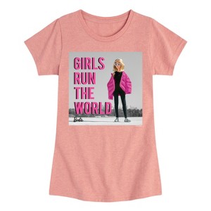 Girls' - Barbie - Girls Run the World Fitted Short Sleeve Graphic T-Shirt - 1 of 3