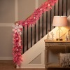 Northlight 9' x 12" Pre-Lit Pink Spruce Artificial Christmas Garland, Pink Lights - 3 of 4
