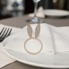 Unique Bargains Napkin Rings Faux Diamond Rabbit Ears Zinc Alloy Gold Tone 1 Pc - 3 of 3
