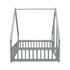 PAGED House Shaped Floor Bed Twin Size Modern Wooden Sturdy Bed Frame with Guardrails for Bedroom, Easy Assembly - 4 of 4