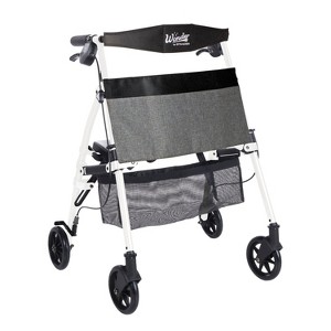 Stander Wonder Rollator Plus, Lightweight 4- Wheel Folding Walker with Seat & Basket - 1 of 4