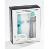 Grabease Double-Sided Toothbrush for Babies and Toddlers With Free Silicone Baby Finger Brush, 2 Pack, Teal and Gray - 2 of 4