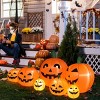 Syemin Decorative Holiday Scene Props Classic String Pumpkin Inflatable Halloween Outdoor Decoration Halloween Decoration Indoor, Orange, 88"*39"*35" - 3 of 4