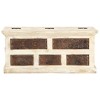 vidaXL Coffee Table White 26.8"x26.8"x11.8" Solid Mango Wood - 2 of 4