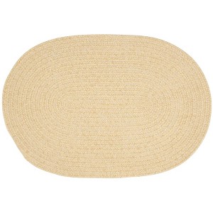 Colonial Mills Barefoot Chenille Bath Rug Braided Rug, Yellow 1'10"x2'10", Oval Shape - 1 of 3
