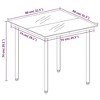 vidaXL Garden Dining Table Black Powder-coated steel, glass - 4 of 4