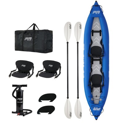 Aqua Marina: Inflatable Pure Air 2-Person Kayak Set Blue, 13'6" x 31"