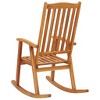 vidaXL Solid Acacia Wood Rocking Chair - Vintage Design, Weather-Resistant Material, High Backrest, Ideal for Living Room, and Outdoor Patio - Brown - 4 of 4