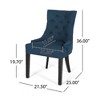 Lyngins 2-Pack Modern Upholstered Dining Chair with Diamond Stitching, Ergonomic Curved Backrest, Padded Microfiber Seat, Sturdy Wooden Legs - 4 of 4
