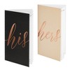 Paper Junkie 6-Pieces Wedding Vow Books, His and Hers Cards with Envelopes for Bridal Shower, Engagement Gift, Rose Gold Foil Design, 30 Pages Each - 4 of 4