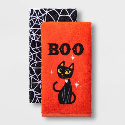 2pk "Boo" Halloween Terry Kitchen Towels - Hyde & EEK! Boutique™