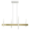 Livex Lighting Denmark 4 - Light Chandelier in  White/Antique Brass - 3 of 4