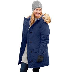 Woman Within Plus Size The Arctic Parka; - 1 of 4