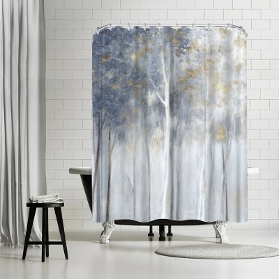 Americanflat Fog And Gold Ii by Pi Creative Art 71" x 74" Shower Curtain
