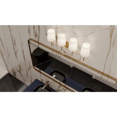 AFX Rose 4 - Light Vanity in  Satin Brass