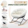 Upholstered Rocking Chair, Living Room Accent Armchair with cushion for Home, Bedroom, Office-Cream - 2 of 4