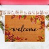 Juvale Autumn Leaves Doormat for Thanksgiving, Coir Welcome Door Mat for Fall Decor, 36"L x 24"W - 2 of 4