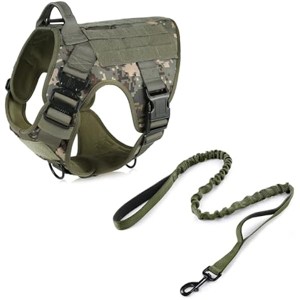rabbitgoo Tactical Dog Harness and Leash for Large Dogs, Large Breed, Adjustable Military Dog Vest Harness for Training Hunting Walking - 1 of 1