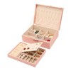 Unique Bargains PU Leather 2 Layer Jewelry Box with Drawer - 3 of 4
