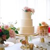 3Pcs Cake Stand, Gold Round Cupcake Stand 8/10/12” Dessert Display Stand  Pastry Serving Plate for Wedding Birthday Party Celebration Home Decoration - 2 of 4