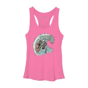 Women's Design By Humans Death Surfer By quilimo Racerback Tank Top - 1 of 3