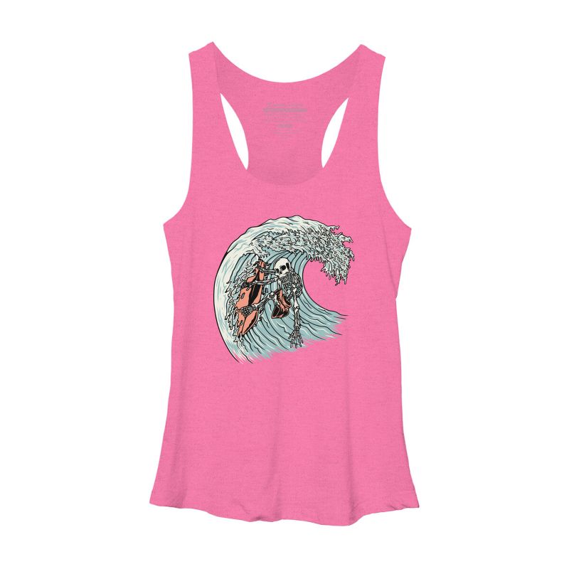 Women's Design By Humans Death Surfer By quilimo Racerback Tank Top, 1 of 4