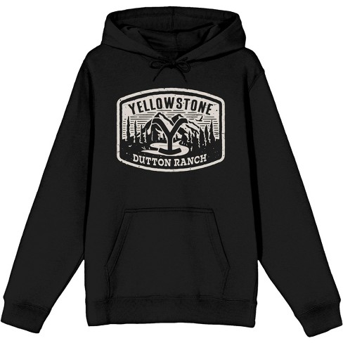 Yellowstone Dutton Ranch Patch Mens Black Graphic Hoodie : Target