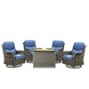 Gymojoy  Outdoor 5 Inch Swivel Chairs Glider Chairs with Fire Pit Table - 3 of 4