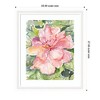 Kate and Laurel Framed Art Pink Hibiscus In Antigua by Patricia Shaw, 23x27, Oliver White Narrow - 2 of 4