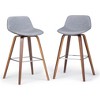 Sapphtopaz Modern Bar Stool Upholstered Dining Chairs with Curved Seat and Backrest Counter Height Barstools Set of 2 for Kitchen Island - 3 of 4