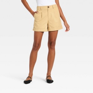 Women's High-Rise Linen Tailored Shorts - A New Day™ - 1 of 3