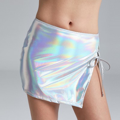 LECHERY® Women's Lustrous Side-Tie Mini Swim Cover-Up Skirt