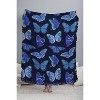 Jessica Molina Texas Butterflies Blue on Navy Woven Throw Blanket - Deny Designs - 3 of 4